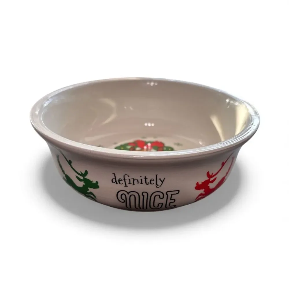 Dr Seuss Christmas The Grinch Dog Bowl 6in.